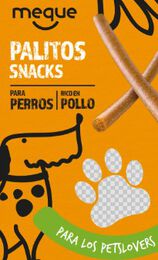 Snack palitos para perro Meque pollo 200g