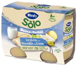 Tarro Hero Solo noche verdura pescadilla desde 8meses pack 2