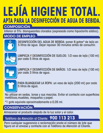 Lejía Lanta 2l higiene total