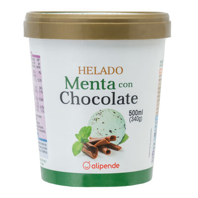 Helado tarrina Alipende menta y chocolate 500ml