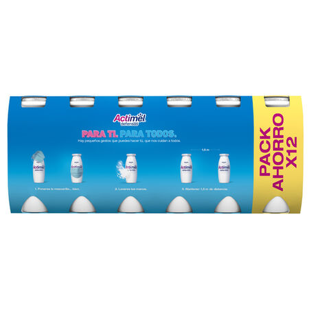 L Casei Actimel Danone pack 12 natural