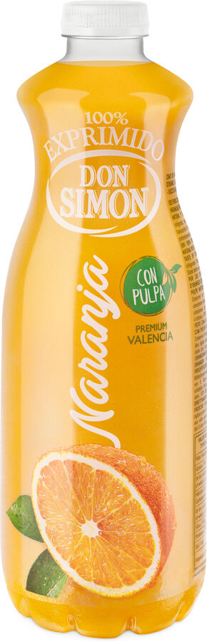 Zumo de naranja con pulpa 100% natural de la huerta Don Simon 1l