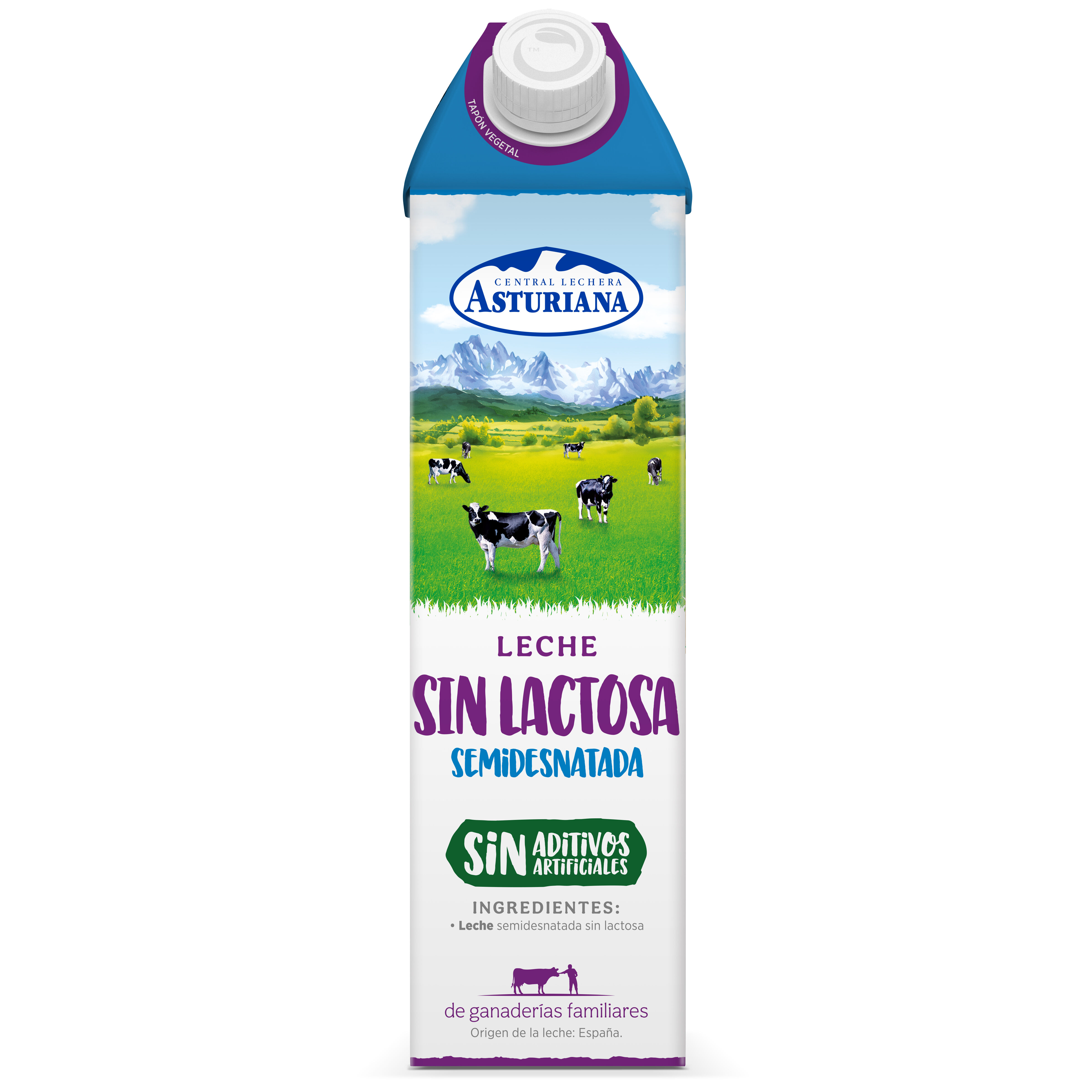 Leche sin lactosa Asturiana 1l semidesnata