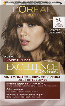 Tinte de cabello L'Oréal Excellence Creme nº6u rubio oscuro universal