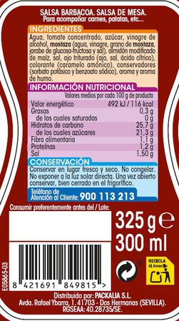 Salsa Alipende 300ml barbacoa