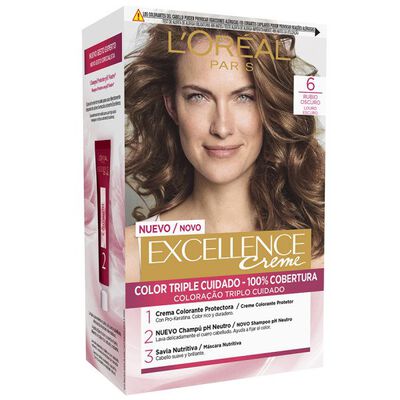 Tinte de cabello L'Or&eacute;al Excellence Creme n&ordm; 6 rubio oscuro