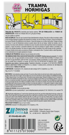 Insecticida trampa casa jard&iacute;n 2 uds hormigas