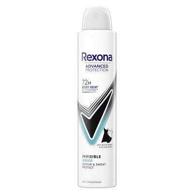Desodorante spray Advanced Protection Rexona 200 ml invisible aqua