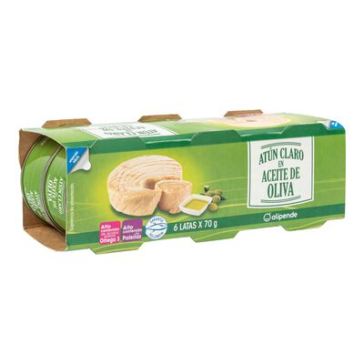 At&uacute;n claro Alipende pack 6 en aceite oliva