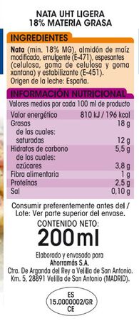 Nata para cocinar Alipende pack 3 ligera