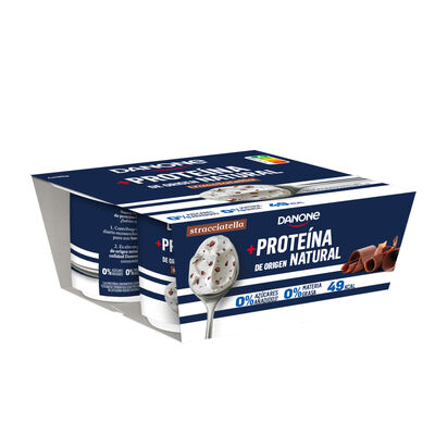 Yogur prote&iacute;nas Danone pack 4 stracciatella
