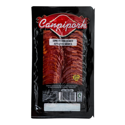 Ca&ntilde;a de lomo cebo 50% Ib&eacute;rico en lonchas Canpipork 100g