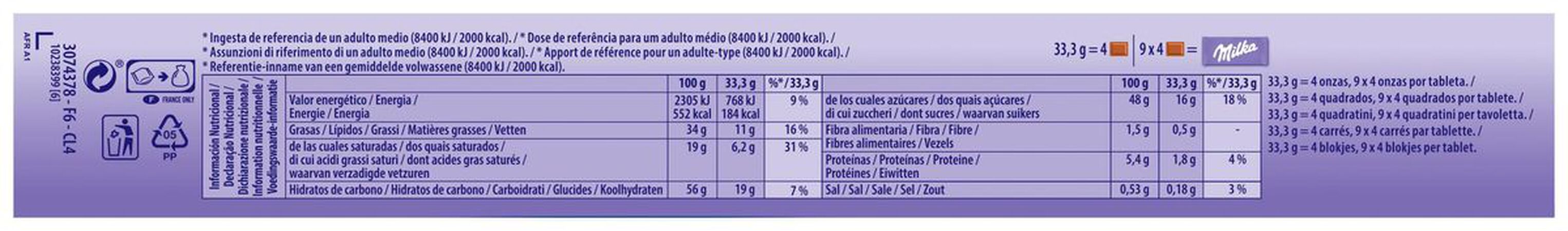 Chocolate con Oreo mmmax Milka 300g