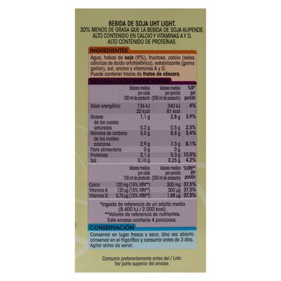 Bebida De Soja Light Alipende 1L