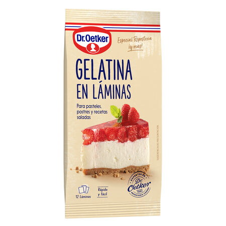 Gelatina laminada Dr Oetker 20g 12u