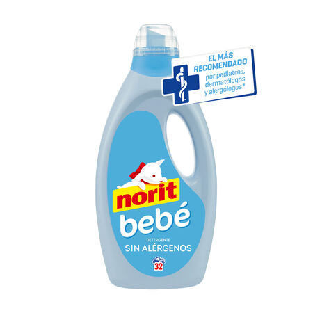 Detergente líquido Norit 32 lavados bebé para pieles atópicas