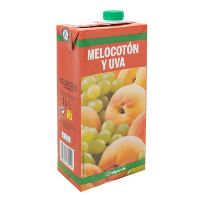 Zumo de melocotón y uva Alipende brik 1l