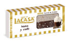 Turr&oacute;n de pralin&eacute; con nata y caf&eacute; Lacasa 250g