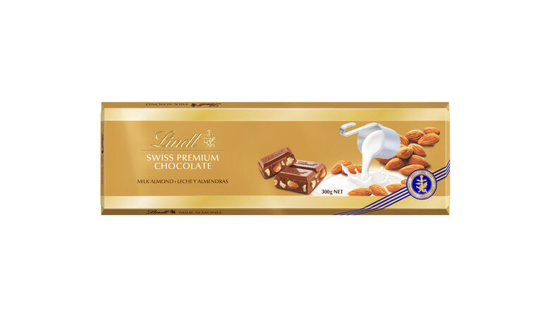 Chocolate con leche y almendras Lindt Premium 300g