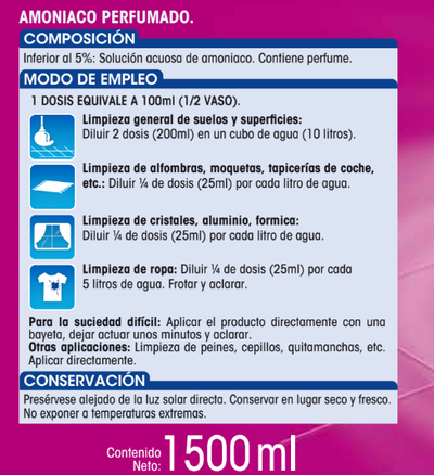 Amoniaco Lanta 1,5l perfumado