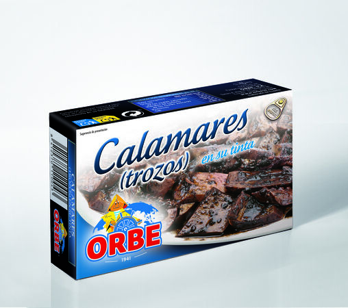 Calamares en trozos en su tinta Orbe 72g