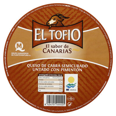 Queso semicurado Canario El Tofio 3,75k