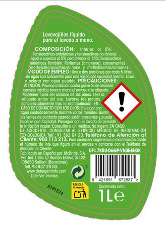 Lavavajillas Lanta 1l ultra