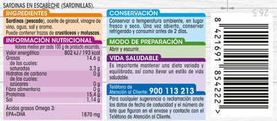 Sardinillas en escabeche Alipende 2 unidades 62g