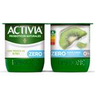 B&iacute;fidus Activia desnatado 0% materia grasa pack 4 kiwi