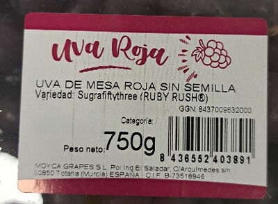Uva roja sin semilla 750g
