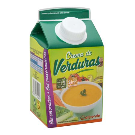 Crema verduras con aceite de oliva s/gluten Alipende 500ml