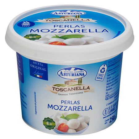 Queso mozzarella en perlas Toscanella Asturiana 125g