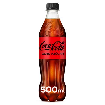 Refresco cola Coca-Cola botella 50cl zero azúcar