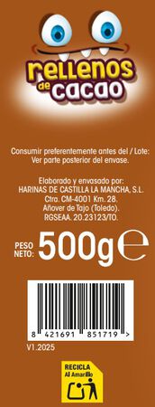 Cereales rellenos de cacao y avellana sin gluten Alipende 500g
