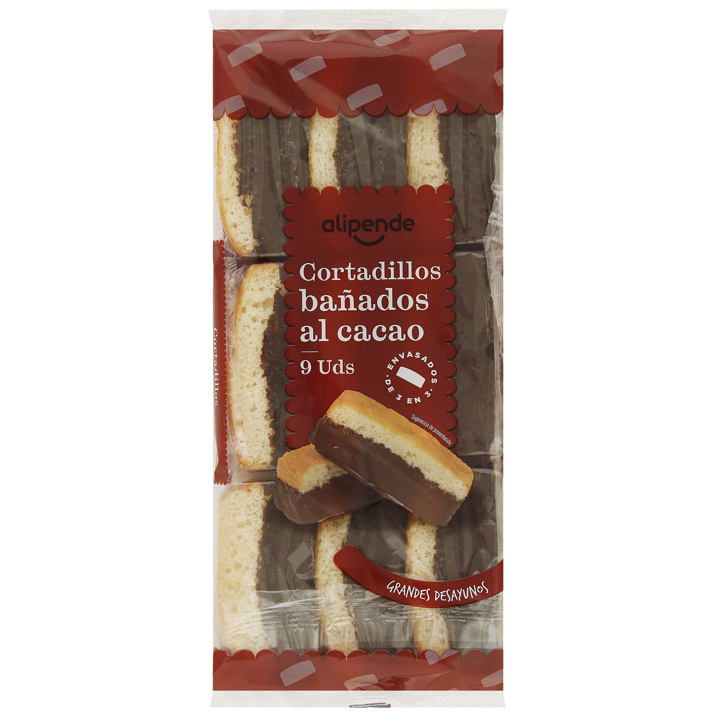Bizcocho cortadillo Alipende baño cacao 250g