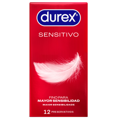 Preservativos Durex 12 uds sensitivo suave y fino extralubricado