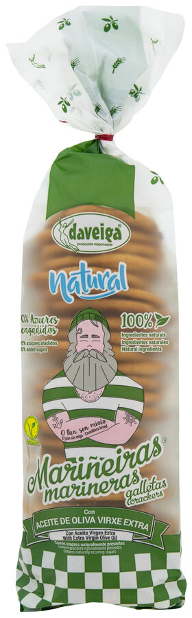 Mariñeiras Snack Natural con Aceite de Oliva Virgen extra Daveiga 200g