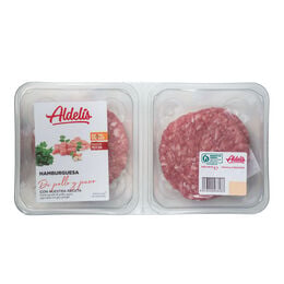 Hamburguesa de pollo y pavo Aldelis pack 4 de 80g