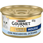 Comida h&uacute;meda gato Gourmet Gold mousse pescado 85g
