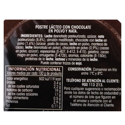 Postre copa chocolate y nata Alipende pack 4