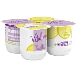 Yogur desnatado Vitalinea pack 4 limón