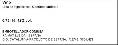 Vino blanco DO Catalu&ntilde;a Bach dulce