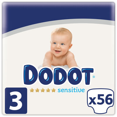 Pa&ntilde;al Dodot sensitive 56 unidades Talla 3