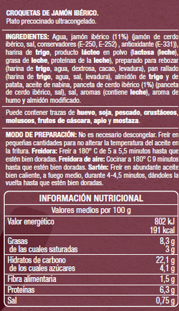 Croquetas Alipende 400g jam&oacute;n ib&eacute;rico