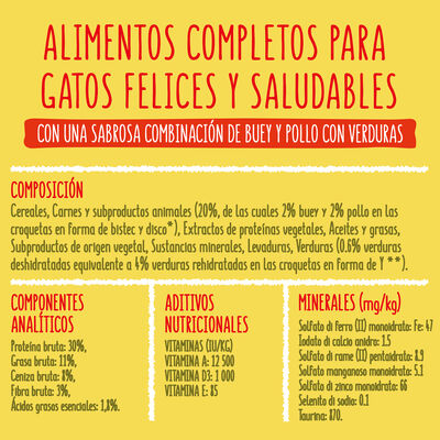 Alimento para gato Friskies buey pollo 400gr