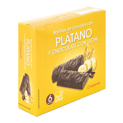 Barritas cereales con plátano y chocolate Alipende 156g