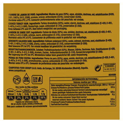 Jam&oacute;n de pavo Pavofr&iacute;o