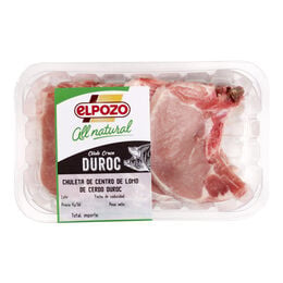 Chuleta de lomo de cerdo duroc ElPozo 600g aproximadamente