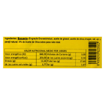 Boquer&oacute;n ali&ntilde;ado I&ntilde;aki 250g