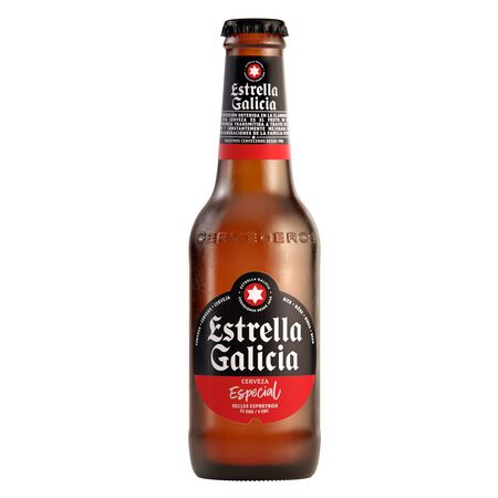 Cerveza rubia especial Estrella Galicia pack 12 botellas 25cl